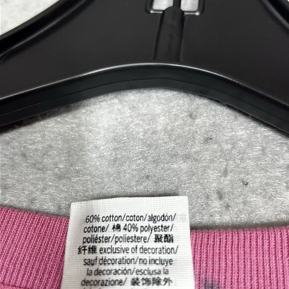 PINK Victorias Secret Sweater Womens Small Dahlia Print Varsity Crew Jacket Top - Picture 11 of 12